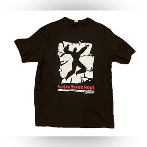 Vintage Human Rights Now Tour T-Shirt‎ Mens Medium Black 1988 Reebok Shirt